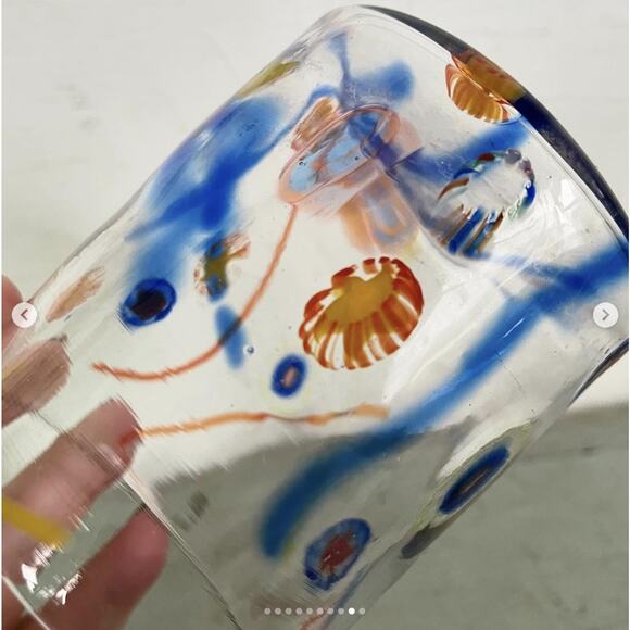 Vintage Signed Millefiori Art Glass Tumbler Ursa Major Hand Made in France - Picture 9 of 10